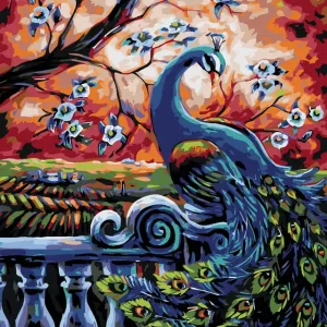 Diamond painting - PFAU UNTER BLÜHENDEM BAUM Jetzt Kaufen