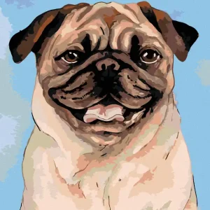 Heißes Angebot Diamond painting - BRAUNER MOPSI