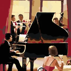 Diamond painting - KLAVIERSPIELER Begrenztes Angebot