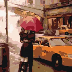 Diamond painting - ABSCHIED AM TAXI Sale