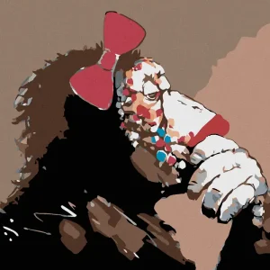 Solange Der Vorrat Reicht Diamond painting - SCHIMPANSEN DAME