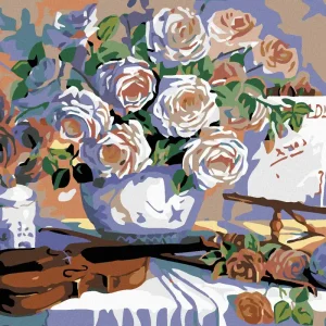 Diamond painting - GEIGE UND ROSEN Knallerangebot