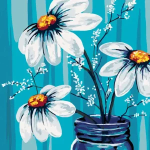 Diamond painting - MARGERITEN IM GLAS Mega-Angebot