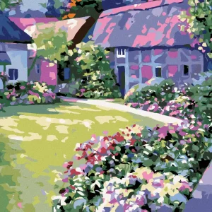 Diamond painting - BLUMEN IM HAUSGARTEN Kostenloser Rückversand