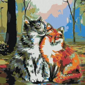 Diamond painting - KATER MIT FÜCHSCHEN Markenprodukt