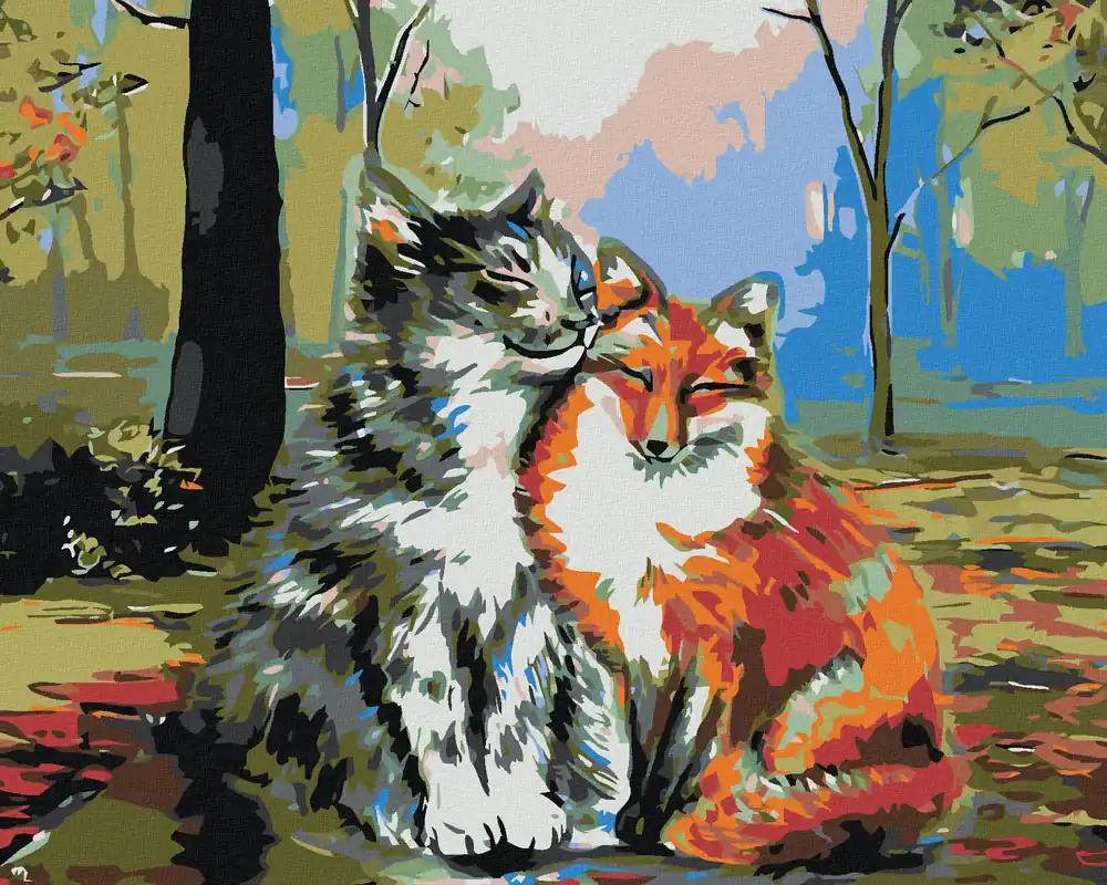 Diamond painting – KATER MIT FÜCHSCHEN Markenprodukt