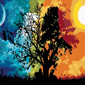 Diamond painting - BAUM NACHT UND TAG Saisonangebot