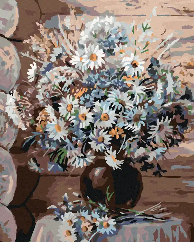 Diamond painting – MARGERITEN IN DER VASE Heißes Angebot