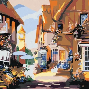 Sichere Zahlung Diamond painting - HÄUSER MIT BLUMEN GESCHMÜCKT