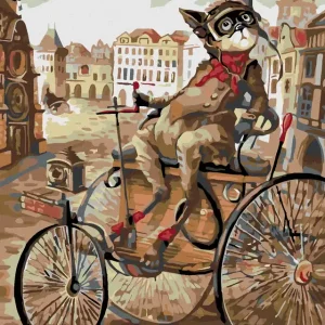 Diamond painting - KATER AUF DEM DREIRAD Abverkauf