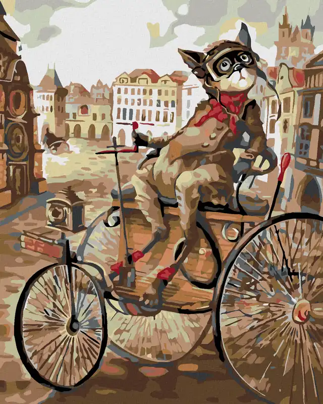 Diamond painting – KATER AUF DEM DREIRAD Abverkauf