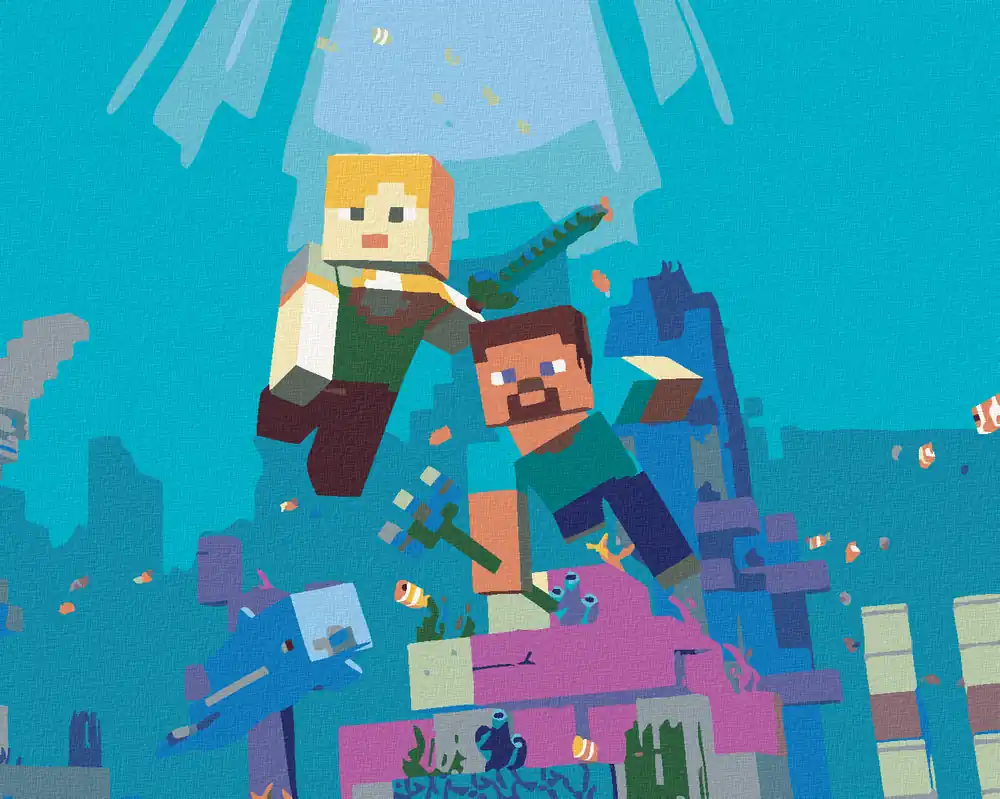 Diamond painting – MINECRAFT – UNTER DEM WASSER Sofort Bestellen