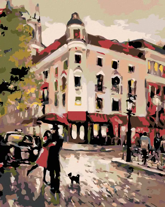 Diamond painting – RENDEZVOUS AN DER ECKE Super-Preis