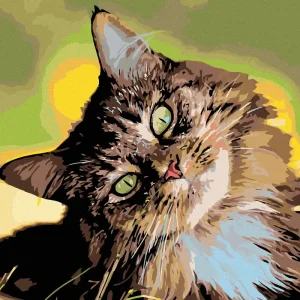 Letzte Chance Diamond painting - GESTREIFTER KATER