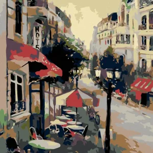 Diamond painting - SITZPLÄTZE VOR DEM HOTEL Ab Werk
