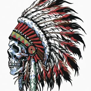 Highlight Diamond painting - INDIANERTOTENKOPF