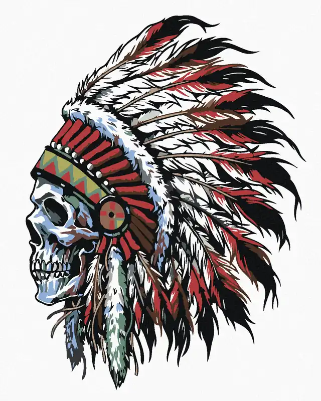 Highlight Diamond painting – INDIANERTOTENKOPF