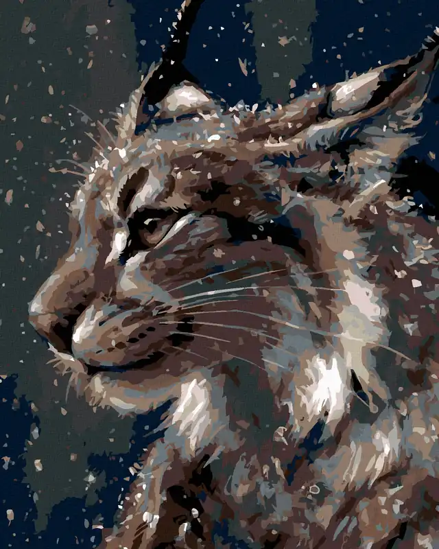 Diamond painting – LUCHS IM WINTER Heute Kaufen