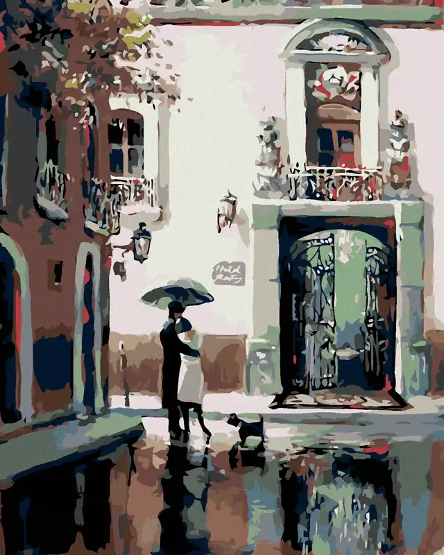 Exklusiv Diamond painting – ABSCHIED VOR DEM TOR