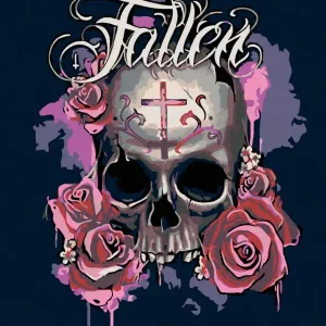 Diamond painting - GEFALLENER TOTENKOPF Preisreduziert