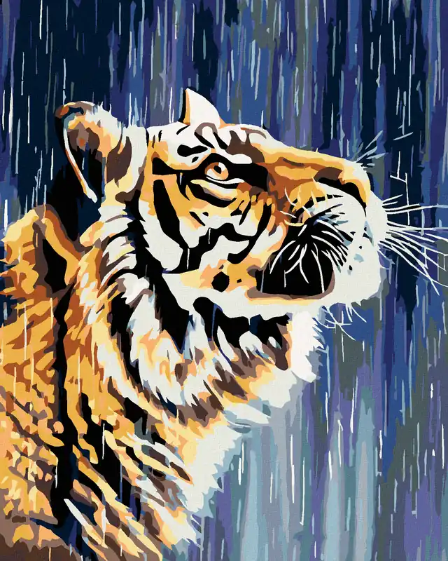 Diamond painting – TIGER AM WASSERFALL Jetzt Kaufen