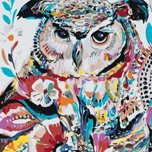 Diamond painting - BLUMIGE EULE Zertifiziert