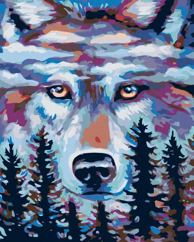 Diamond painting – WOLF WÄCHTER DER WÄLDER Mega-Angebot