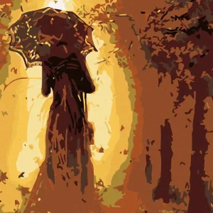 Schneller Versand Diamond painting - FRAU MIT SONNENSCHIRM