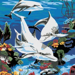 Versand Am Gleichen Tag Diamond painting - DELFINE IM MEER