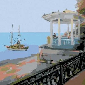 Diamond painting - LAUBE ÜBER DEM MEER Billig