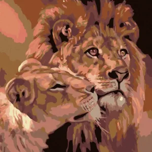 Diamond painting - LÖWE MIT LÖWIN Ab Werk