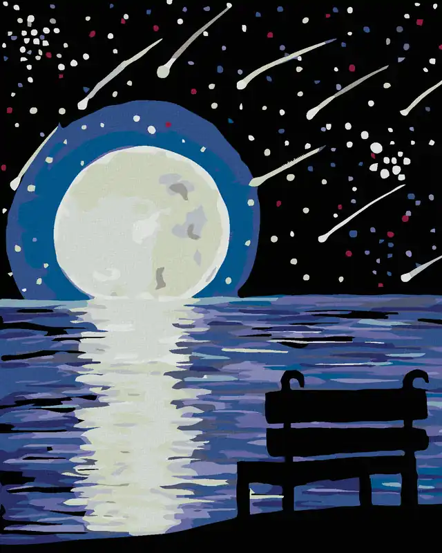 Jetzt Kaufen Diamond painting – SITZBANK MOND UND PERSEIDEN