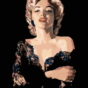 Geprüft Diamond painting - MARILYN IM SCHWARZEN KLEID