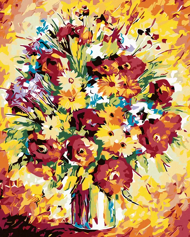 Geld-Zurück-Garantie Diamond painting – GROßER STRAUß VON WILDBLUMEN