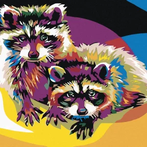 Diamond painting - FARBIGE WASCHBÄREN Neue Ware