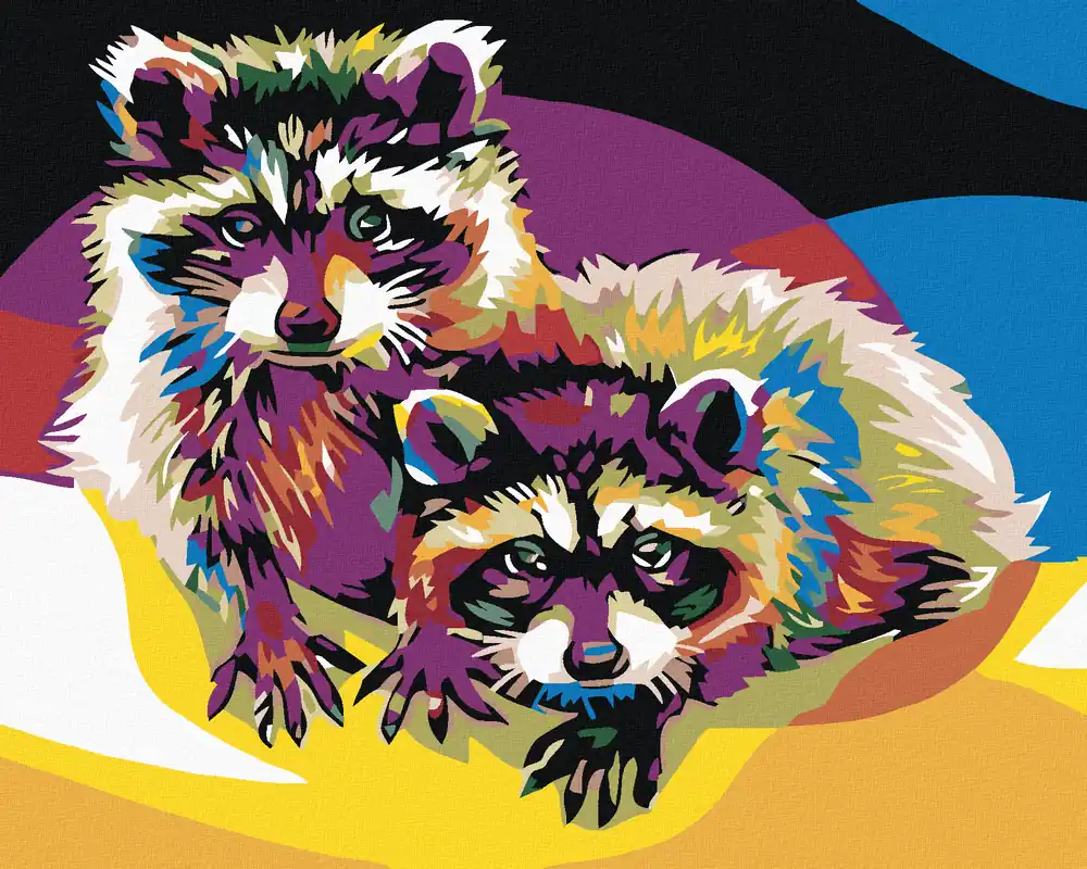 Diamond painting – FARBIGE WASCHBÄREN Neue Ware