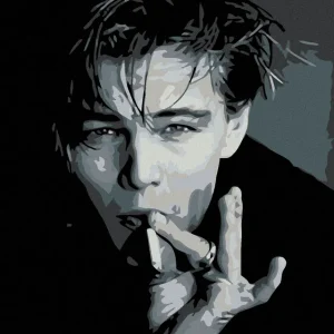 Sonderaktion Diamond painting - LEONARDO DICAPRIO MIT ZIGARETTE