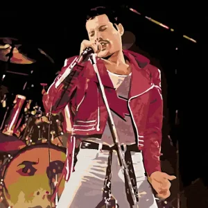 Kracherpreis Diamond painting - FREDDIE AUF DER BÜHNE