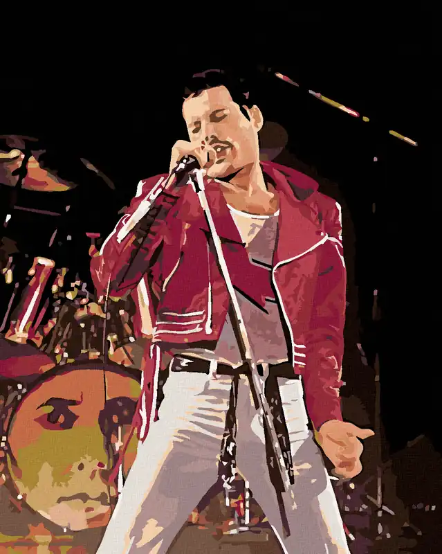Kracherpreis Diamond painting – FREDDIE AUF DER BÜHNE