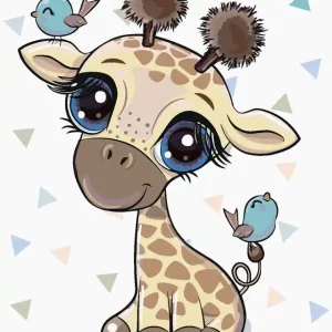 Kostenloser Versand Diamond painting - KLEINE GIRAFFE