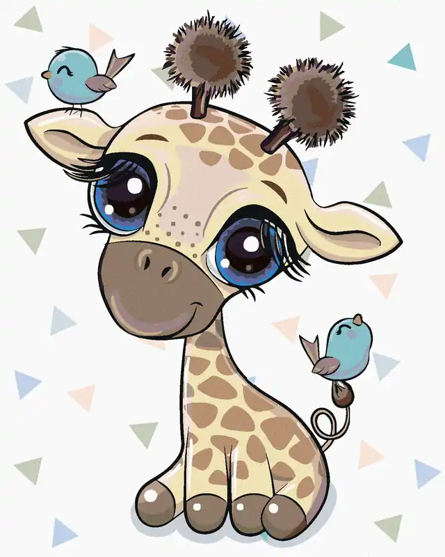 Kostenloser Versand Diamond painting – KLEINE GIRAFFE