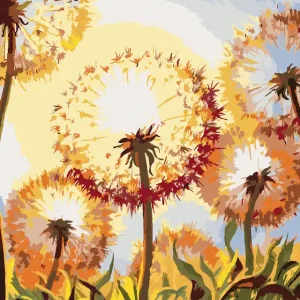 Neu Im Sortiment Diamond painting - LÖWENZAHN IM SONNENSCHEIN