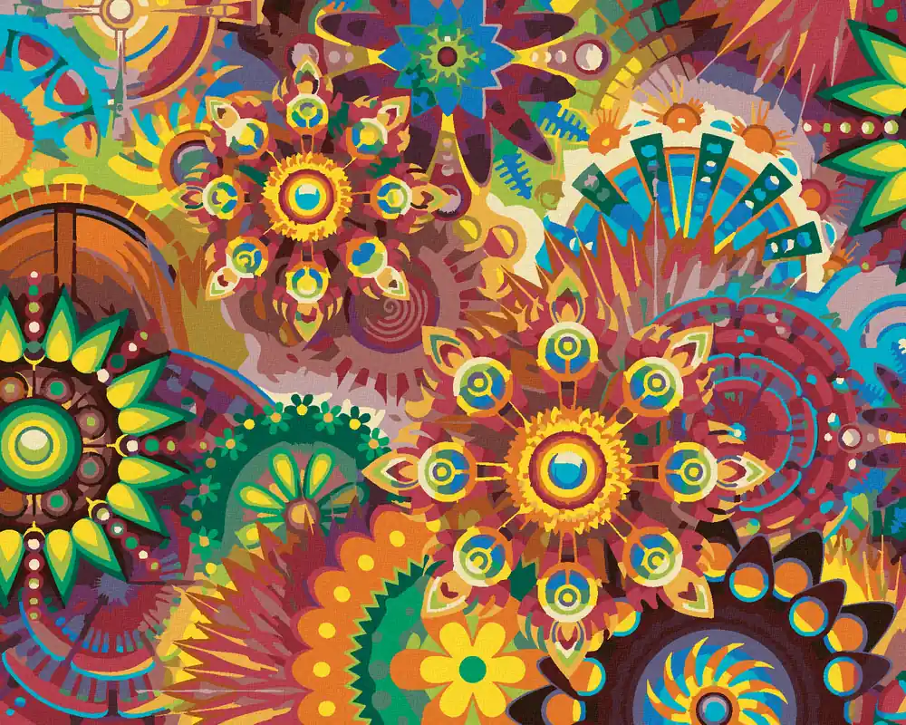 Sofort Bestellen Diamond painting – BUNTE MANDALAS