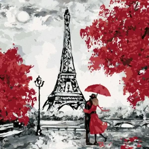 Diamond painting - PARIS EIFFELTURM KUSS Kostenfreie Lieferung