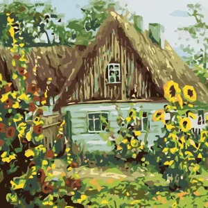 Diamond painting - HAUS MIT SCHINDELDACH Neu