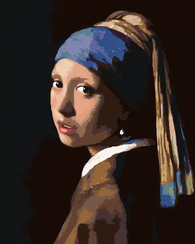 Diamond painting – DAS MÄDCHEN MIT DEM PERLENOHRRING (J. VERMEER) Hochwertig