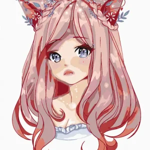 Diamond painting - ANIME-MÄDCHEN MIT ROSA HAAREN Solange Der Vorrat Reicht