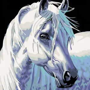 Weltweiter Versand Diamond painting - WEIßES PFERD II