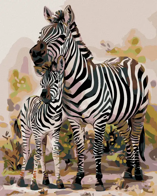 Heißes Angebot Diamond painting – ZEBRA MIT JUNGEM