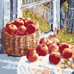 Expressversand Diamond painting - ÄPFEL AM FENSTER